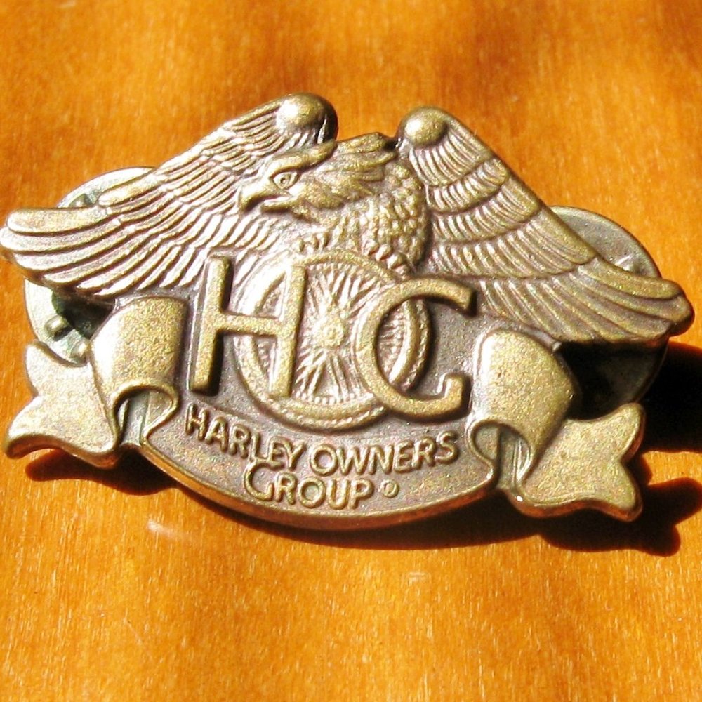 1993 Vintage Harley-Davidson Pin Harley Owners Group (HOG)Motorcycle Double Pin
